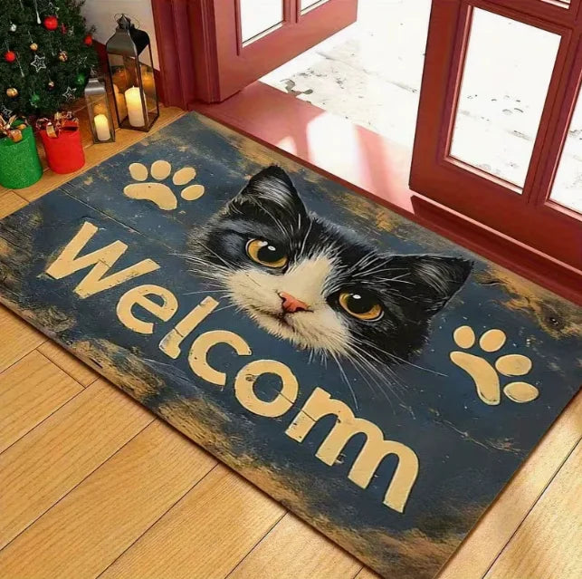 tapis multicolore motif floral chiots moderne antidérapant résistant décoloration 30x50cm 40x60cm 50x80cm