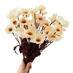 bouquet fleurs artificielles rouges oranges jaunes modernes décoration maison événements occasions spéciales soie opaque