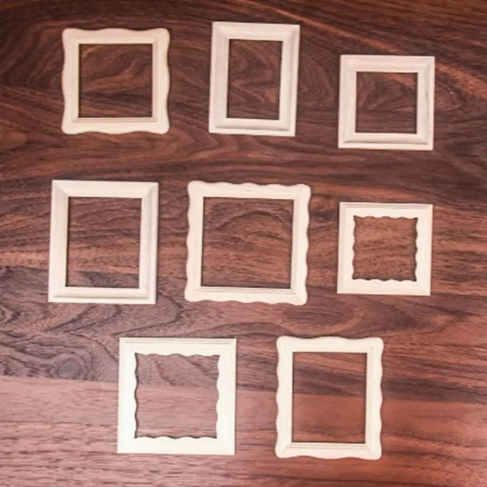 cadres photo minuscules bois naturel classiques adhésifs decoration maison miniature artisanal bricolage