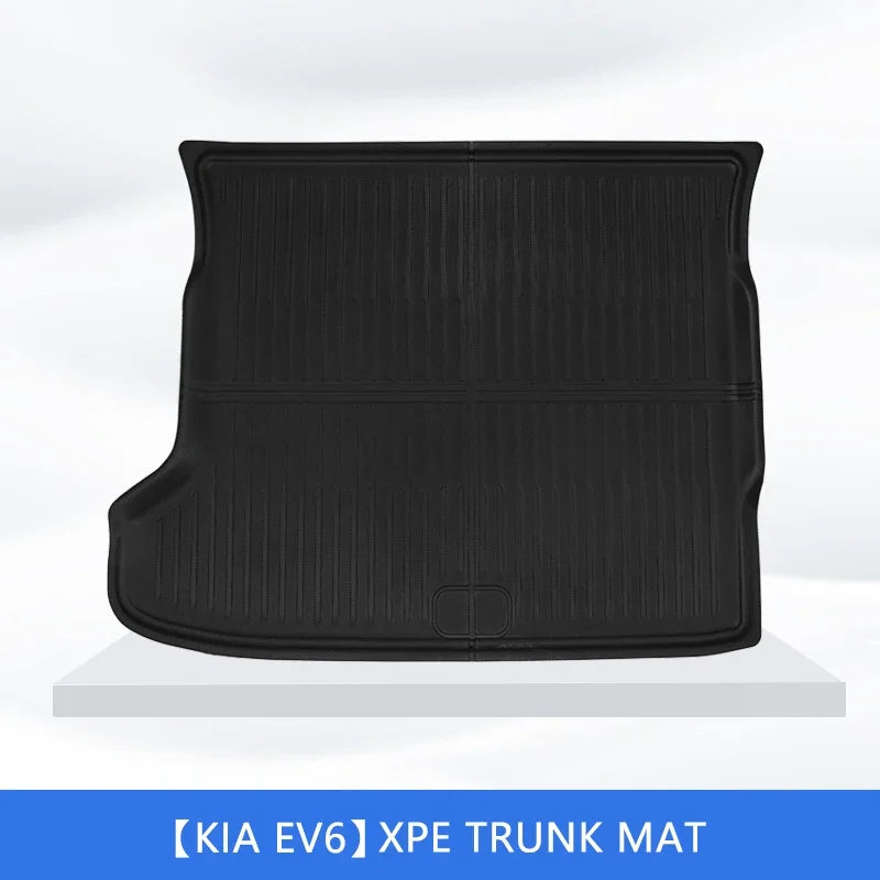 tapis sol voiture noir rayures modernes caoutchouc fibre synthétique tronc protection set