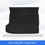 tapis sol voiture noir rayures modernes caoutchouc fibre synthétique tronc protection set