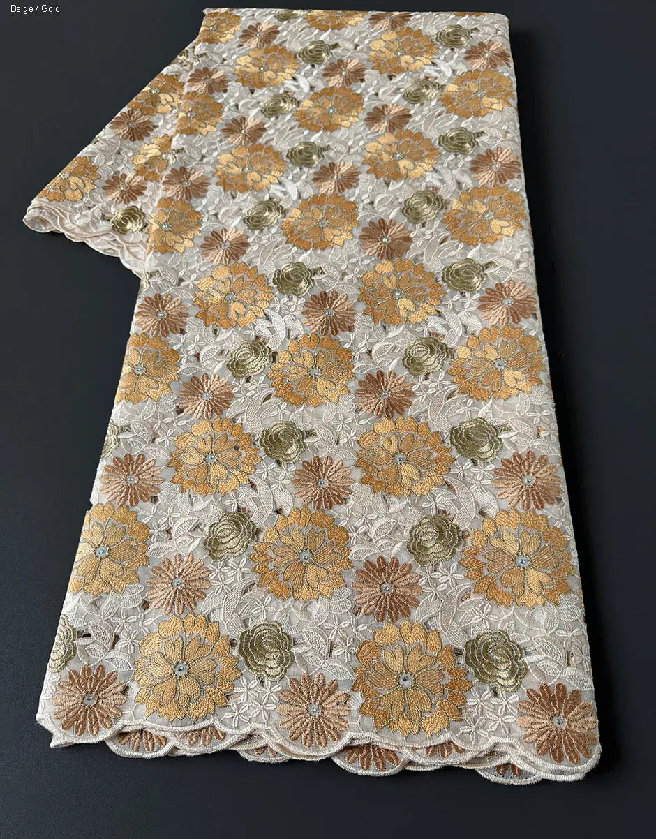 tissu dentelle fleurs beige doré vert bleu rose or blanc gris strass haut qualité