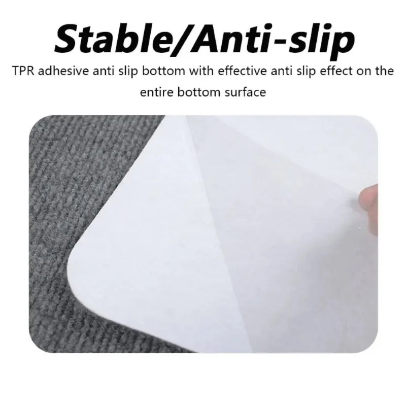 tapis sol antidérapant adhésif gris uni moderne protection PVC polyester coupé