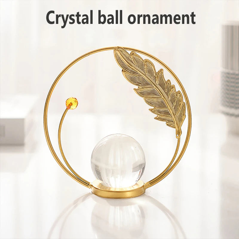 ornements décoration doré feuille papillon libellule moderne minimaliste transparent sphère