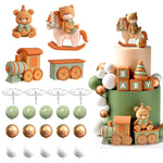 figurines décoratives gâteau ours train cheval ballons clips événements anniversaires fêtes enfants vintage