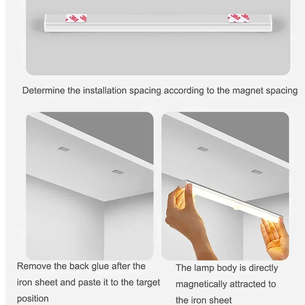 lampe led sans fil détecteur mouvement rechargeable usb decoration chambre moderne minimaliste