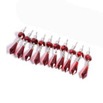 boucles d'oreilles violet clair cristal faceté classique oreillettes