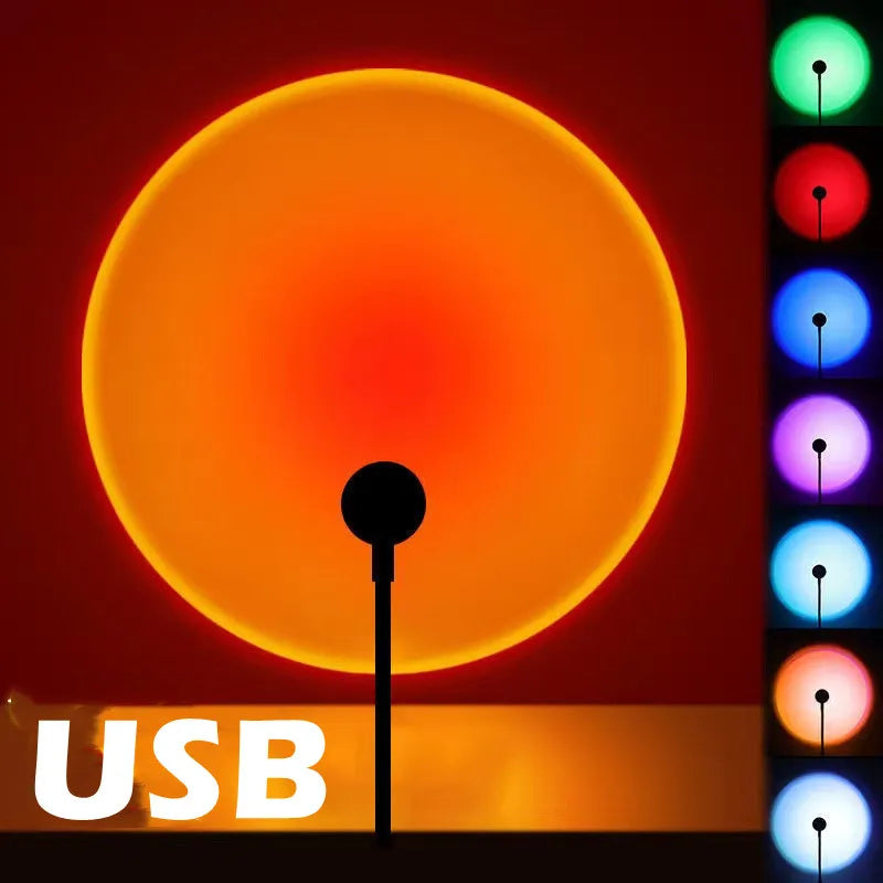 lampe d'ambiance projetante couleur vive effet gradient moderne zen chambre salon