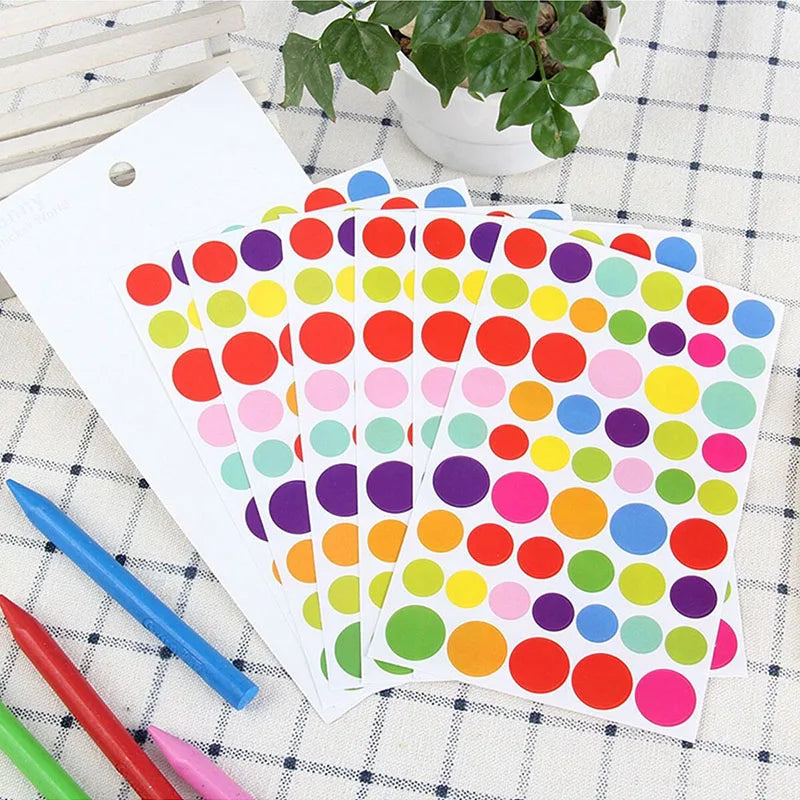sticker adhésif scrapbook decoration album coeur étoile cercle couleur artisanale enfants rouge vert bleu