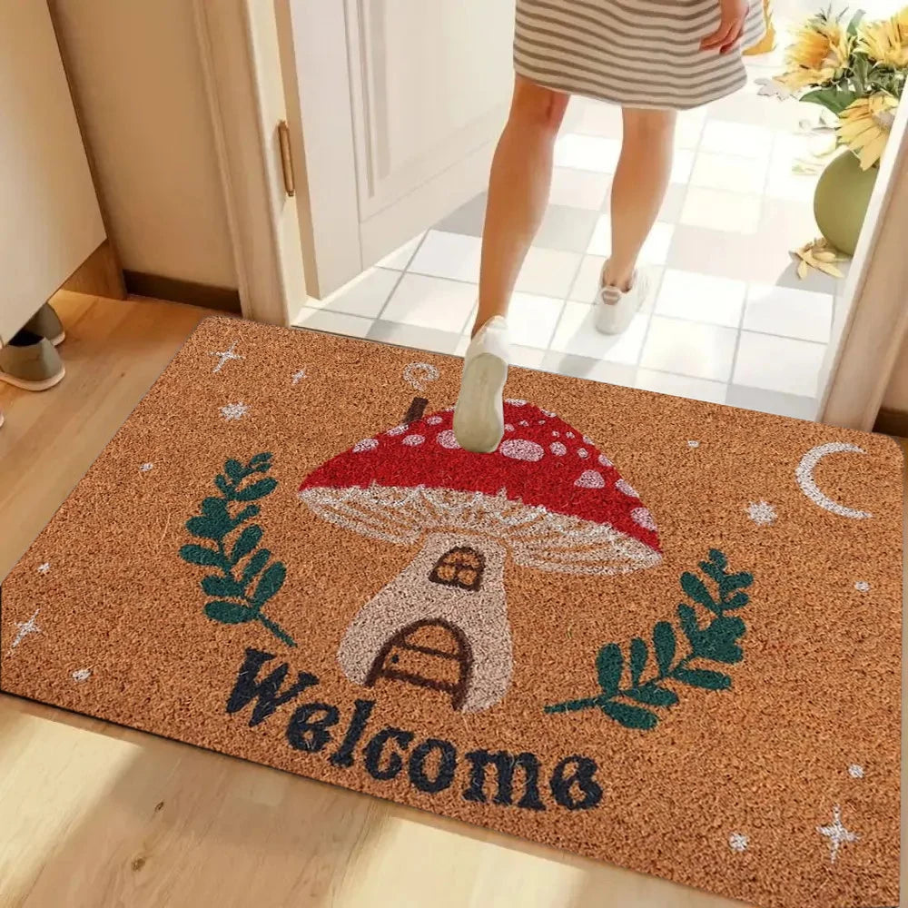 tapis d'entrée moderne fleurs colorées antidérapant résistant décoloration salon porte extérieur