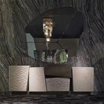 meuble bas multifonction moderne miroir gris buffet console décoration métal bois textures