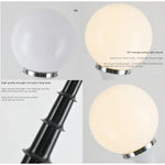 lampe sol moderne ampoule led blanc multicolore rayures horizontales interrupteur pied haute qualité