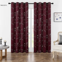 Rideau bordeaux de 150 cm de hauteur
