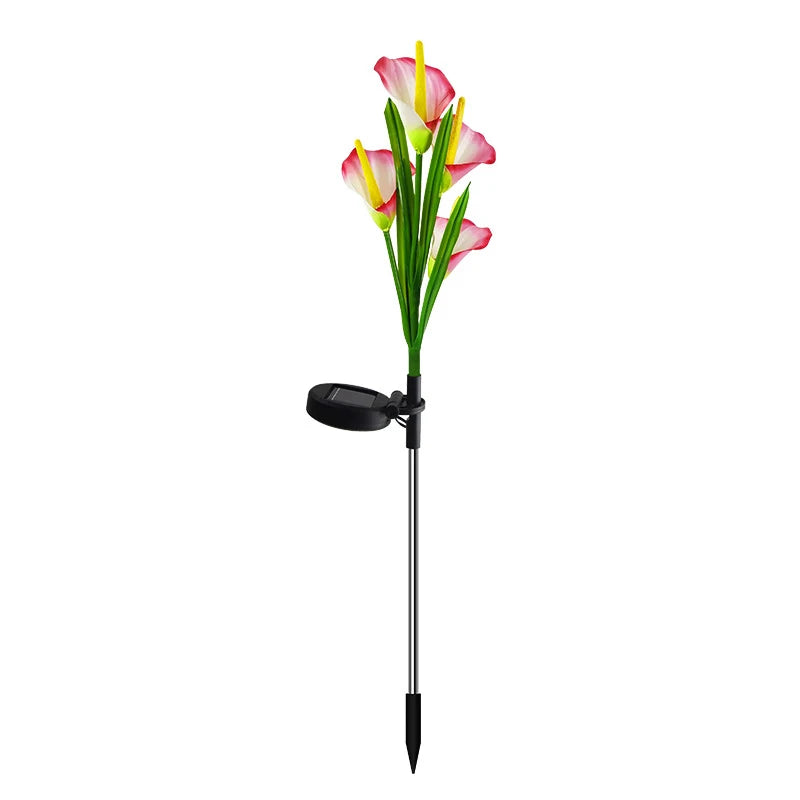 bouquet tulipes artificielles fleurs rouge rose jaune clips solaires extérieur moderne