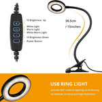 lampe led flexible clip noir 360 degrés ajustable pinces modernes