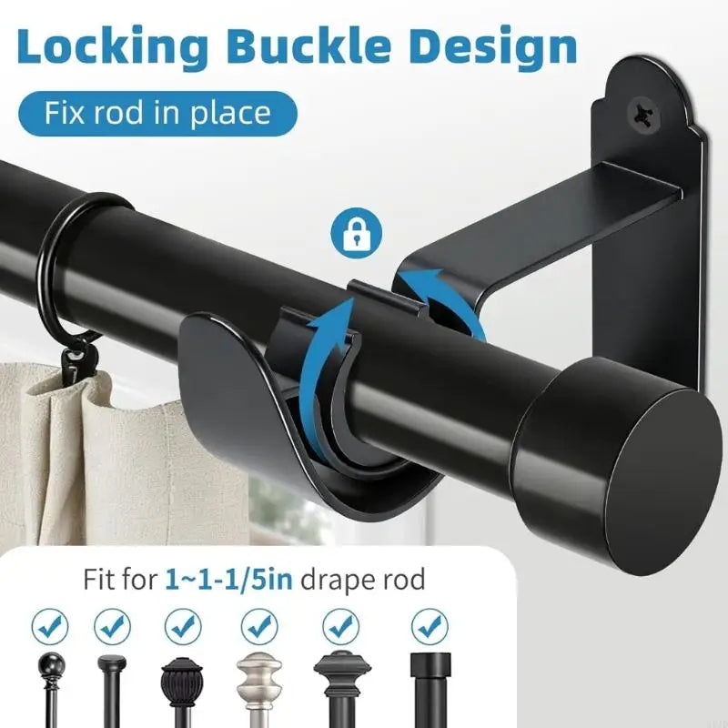 supports rideau fer noir blanc modernes tringle 22 28mm