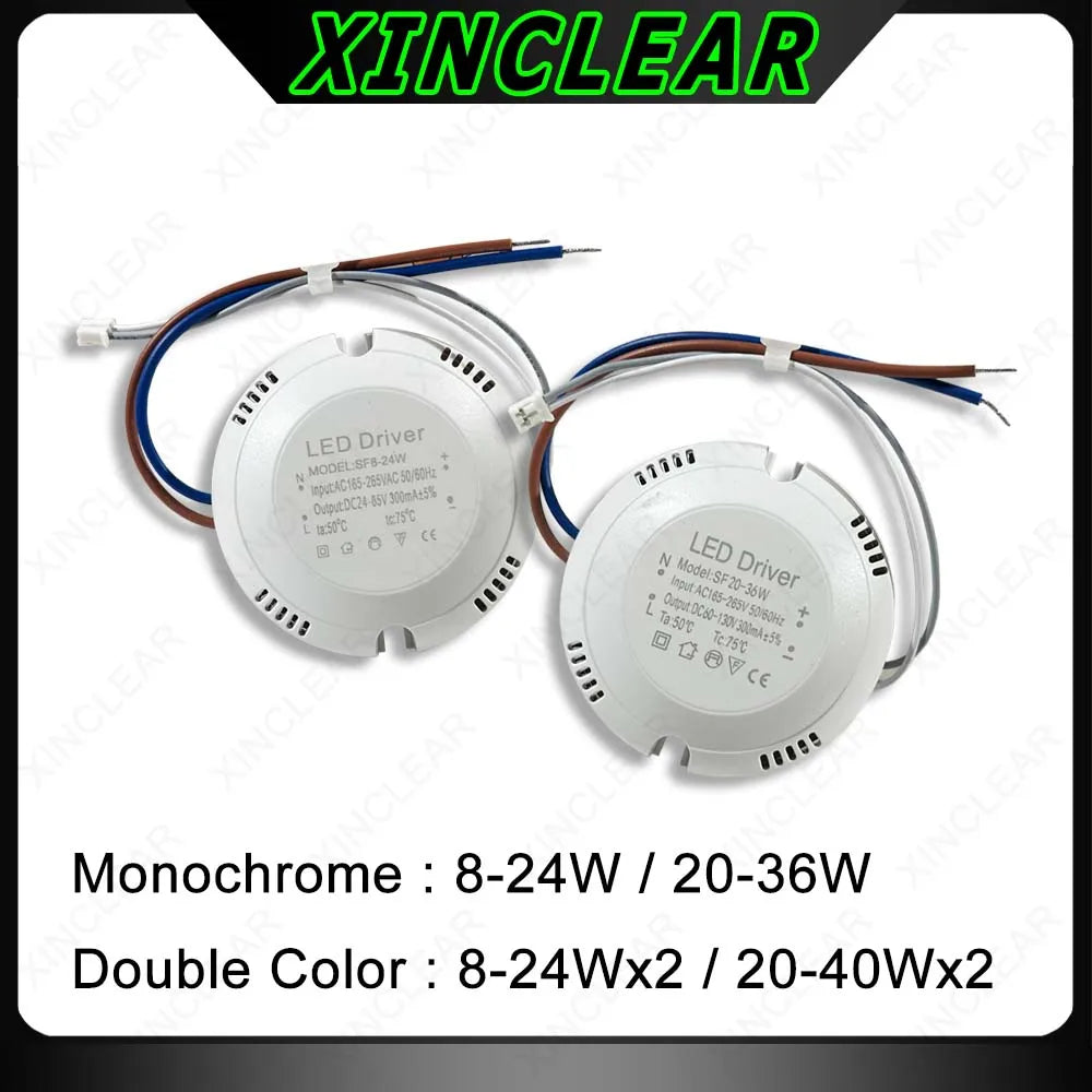 pilote led driver 24v 60v 120v 165v 265v 8w 18w 36w blanc moderne perforations