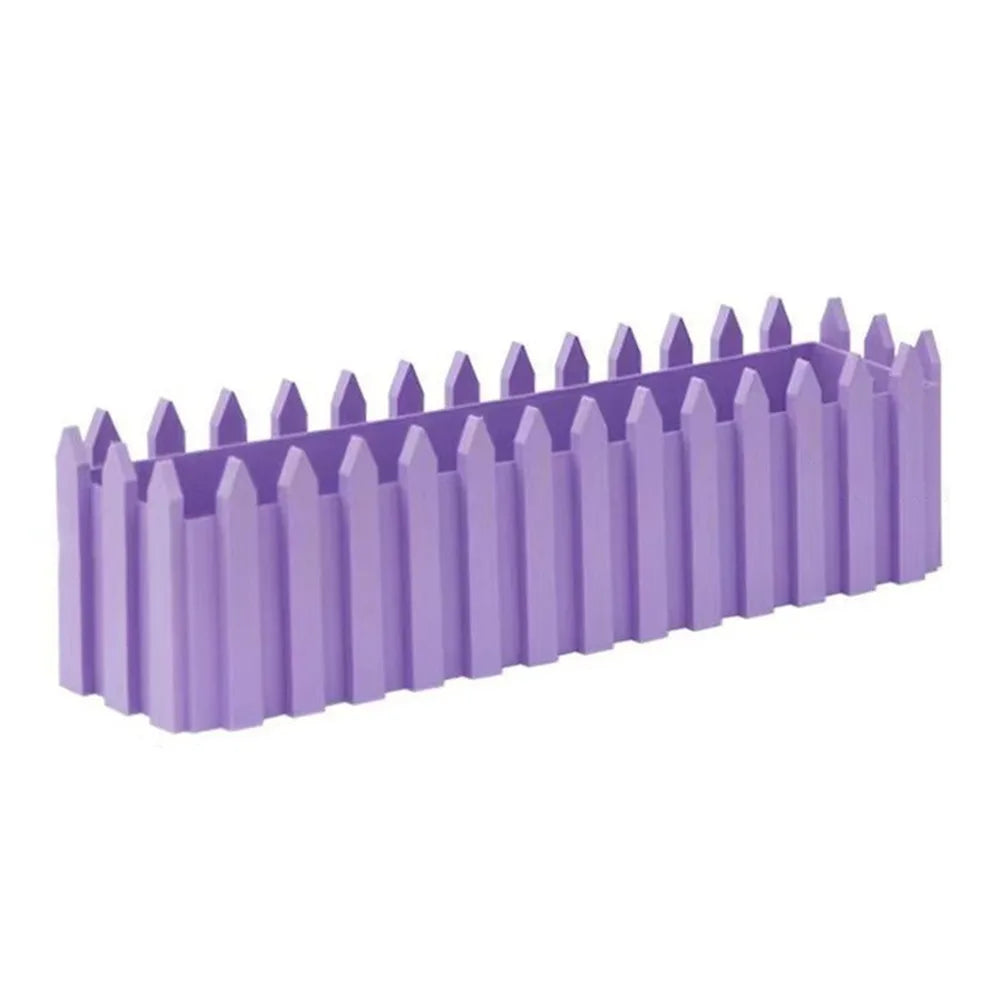 clôture décorative moderne pots fleurs réutilisables jaune rose bleu vert violet blanc