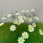 fleurs artificielles céramique blanc jaune vert décoration maison moderne minimaliste intérieur