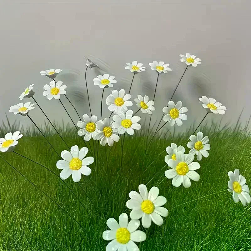 fleurs artificielles céramique blanc jaune vert décoration maison moderne minimaliste intérieur