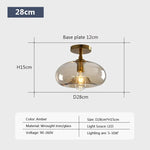 lampe suspension dorée transparente moderne minimaliste vis fixations led chambre salon
