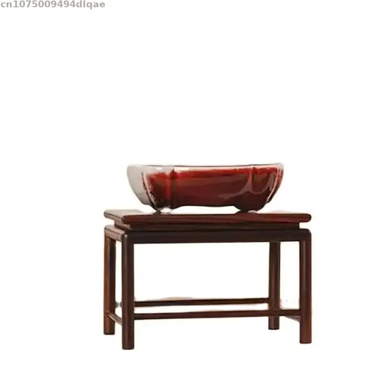 piédestal bois massif finition brillante classique moderne support sculptures vases bonsaïs statuettes brûleur encensOpaque