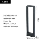 lampe extérieure led moderne imperméable aluminium noir gris 60cm ip65 2000lm