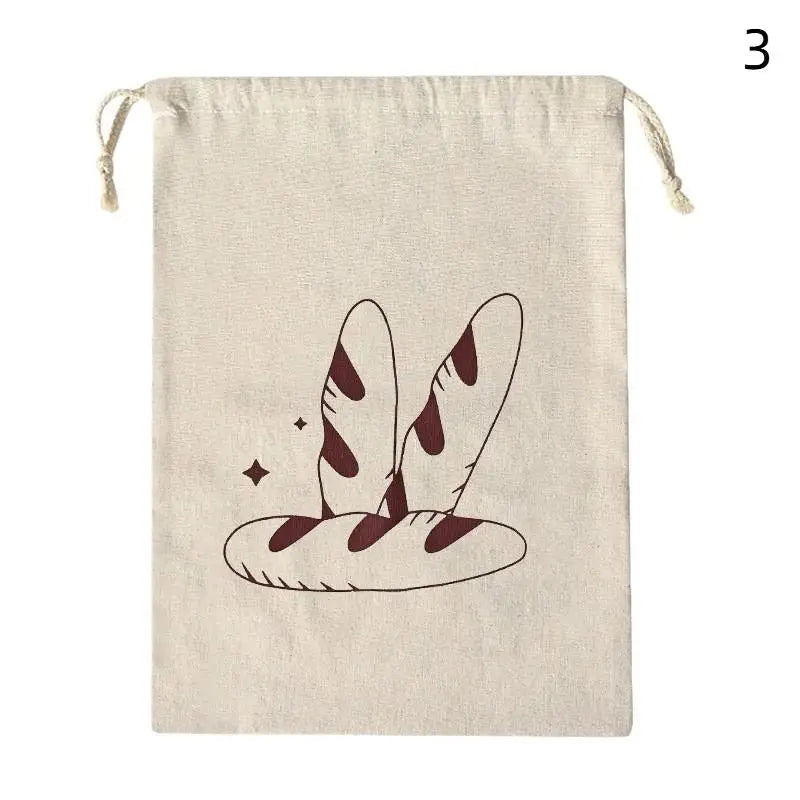 sac rangement légumes blanc imprimé fraîcheur corde nouer potatoes onions simple pratique