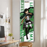 affiche murale anime vert white personnage attack on titan moderne large