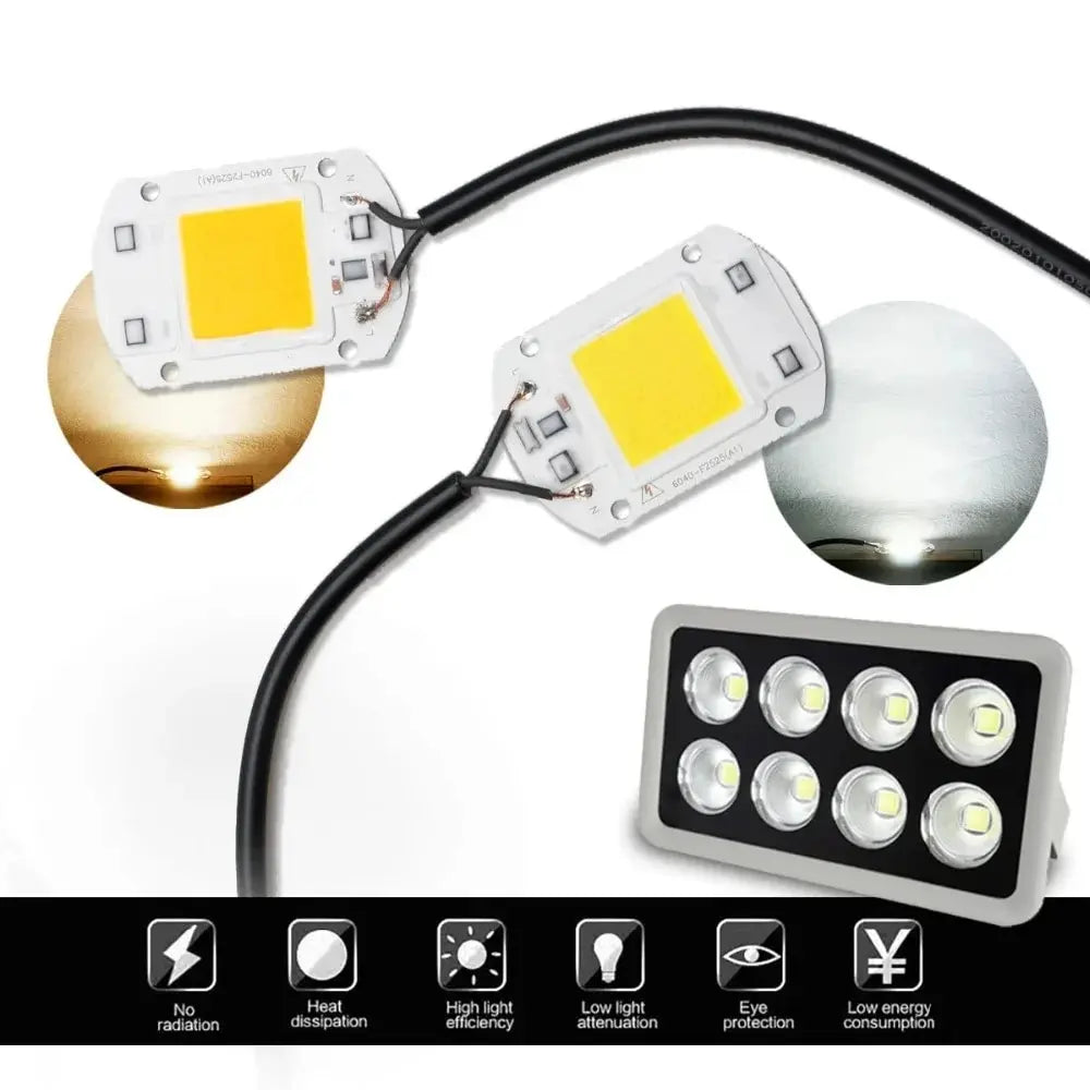 lampe led cob 20w 30w 50w blanc mat moderne vis aluminium 220v 110v