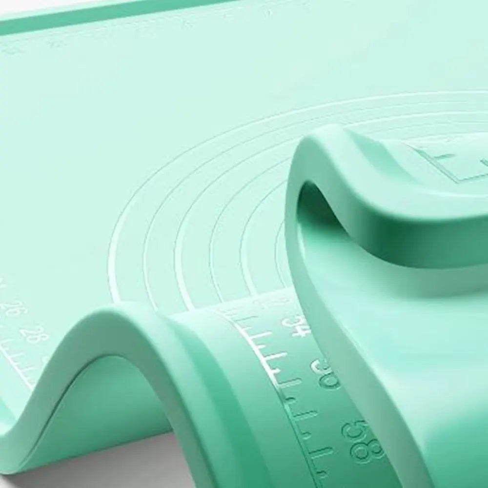 tapis cuisson silicone vert menthe antiadhésif mesure cercles gravés moderne minimaliste