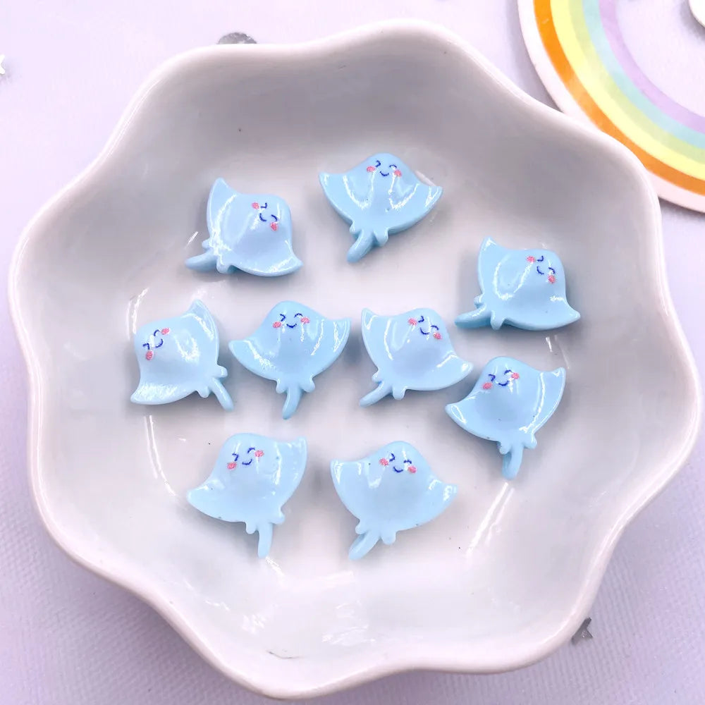 pendentifs résine colorée crabe étoile tortue poissons décoratifs cartoon 14+
