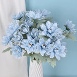 bouquet fleurs artificielles pivoines soie décoration intérieure blanc rouge rose bleu crème