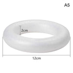 anneau mousse polystyrène blanc durable décoration mariage 10cm 12cm 15cm 20cm 5cm 7cm 8cm