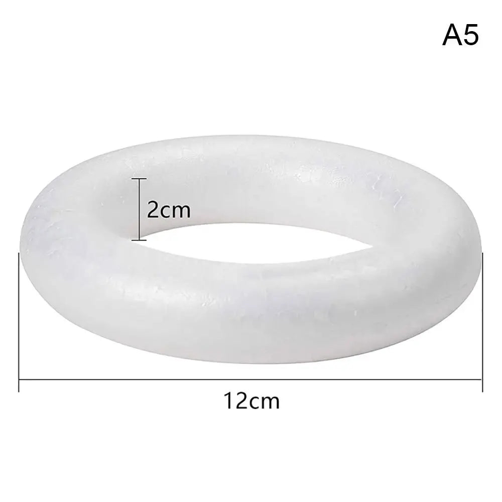 anneau mousse polystyrène blanc durable décoration mariage 10cm 12cm 15cm 20cm 5cm 7cm 8cm