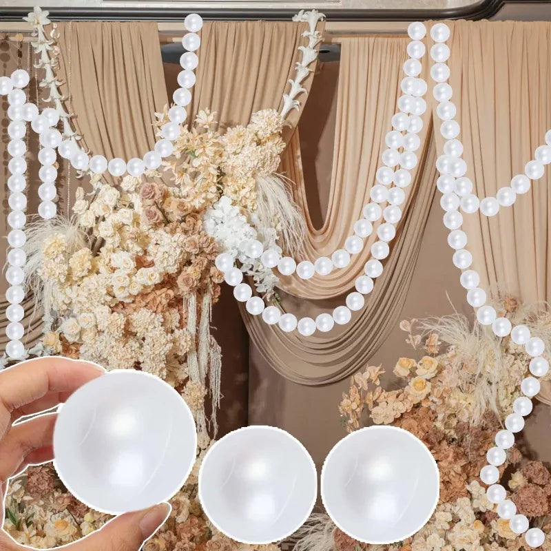 décoration mariage blanc boules rondes plastique opaques set 30 pièces