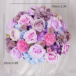 Arche décorative florale violettes roses blanches extérieur intérieur décoration événement classique artificielle fixe