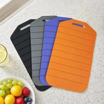 planches découper pliables résine rayées orange bleu noir modernes antiadhésives flexibles antidérapantes
