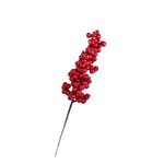 décoration noël baies rouges branches artificielles intérieur maison anniversaire festive mousse rouge blanc