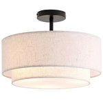 lampe moderne or beige toile lin opaque pendentif salon chambre restaurant