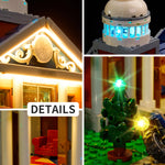 construction lego xmen maison lumineuse led marron blanc bleu verte rouge personnages details architecturaux