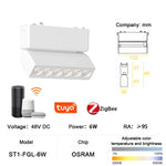 luminaire led rail magnétique blanc moderne système éclairage intérieur mince aluminium fixation aimant maison