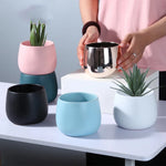 petit cache pot céramique moderne fleur artificielle décoration petit pot gris