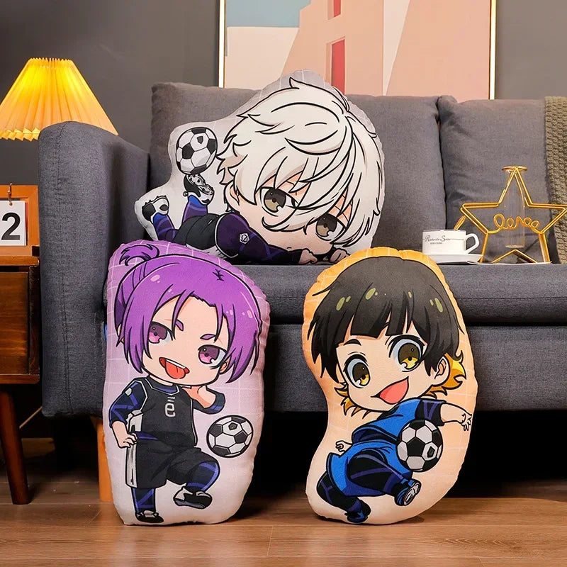 coussin anime personnages football ballons peluche lavable adulte oblong itoshi seishiro meguru