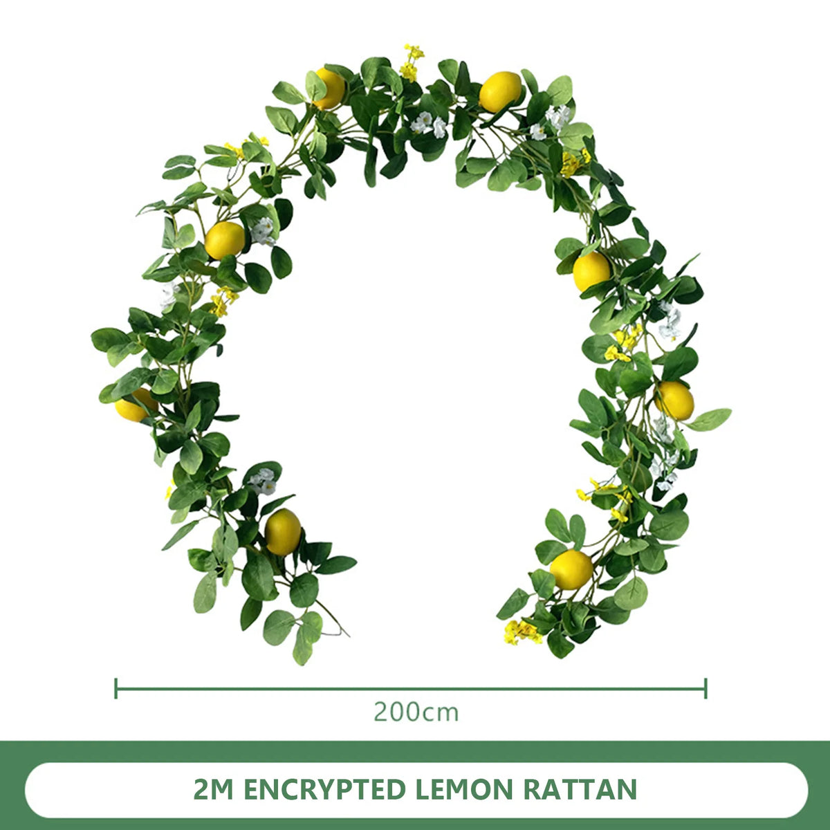 guirlande citrons feuilles eucalyptus fleurs blanches intérieur décoration naturelle vert jaune blanc festive anniversaireextérieur