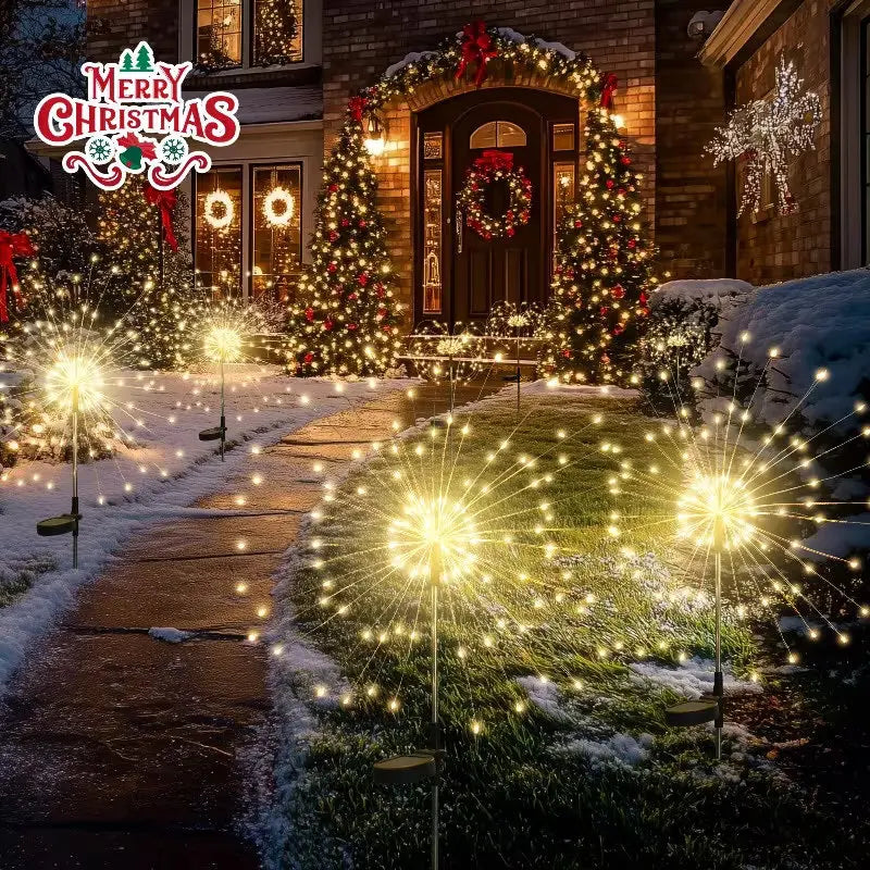 lumière solaire jardin led blanc doré moderne étoile fixée tigeextérieur décoration patio