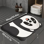 tapis bain moderne motif panda noir blanc absorbant 40x60cm 50x80cm