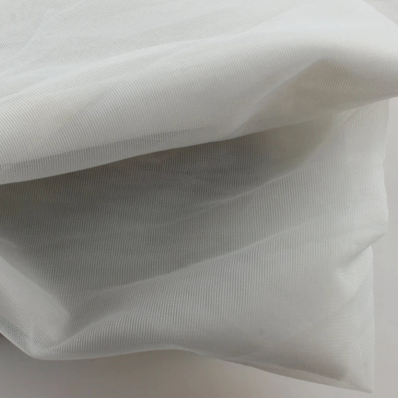 voile polyester blanc translucide texture fine classique décoration bricolage 160cm large elastique respirant