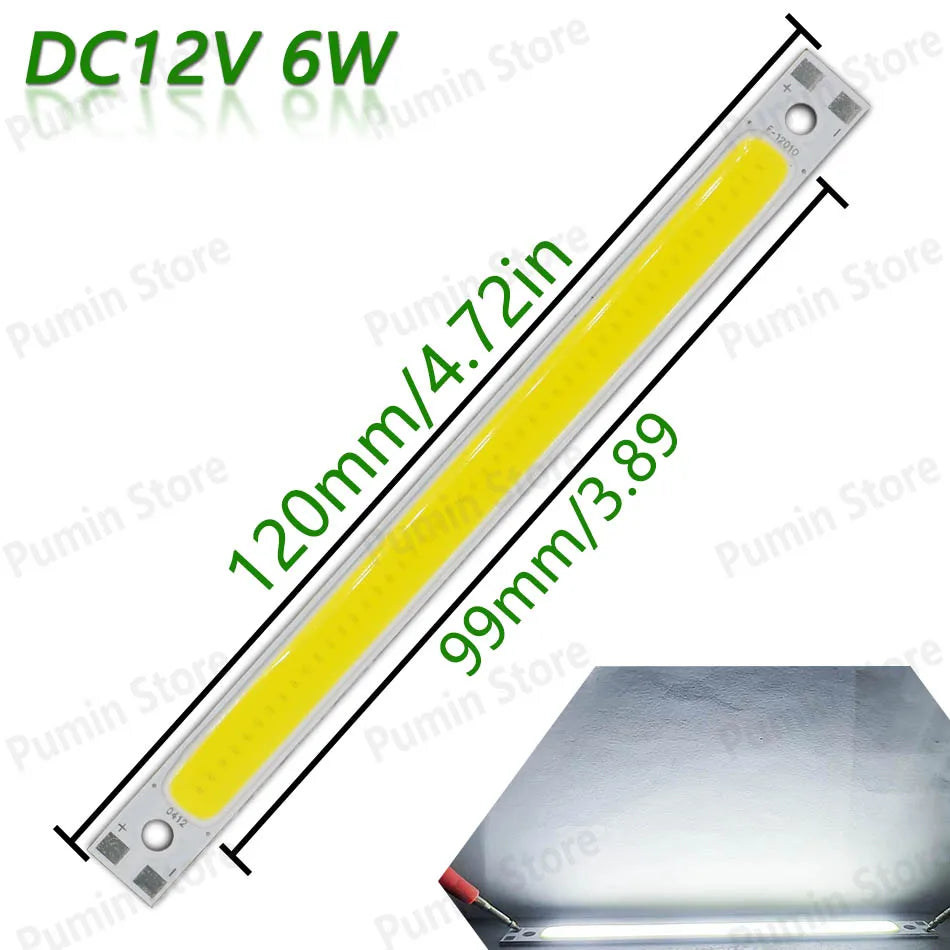ampoules led cob 12v 6w jaune rouge verte éclairage lecture escaliers cuisine travail diy
