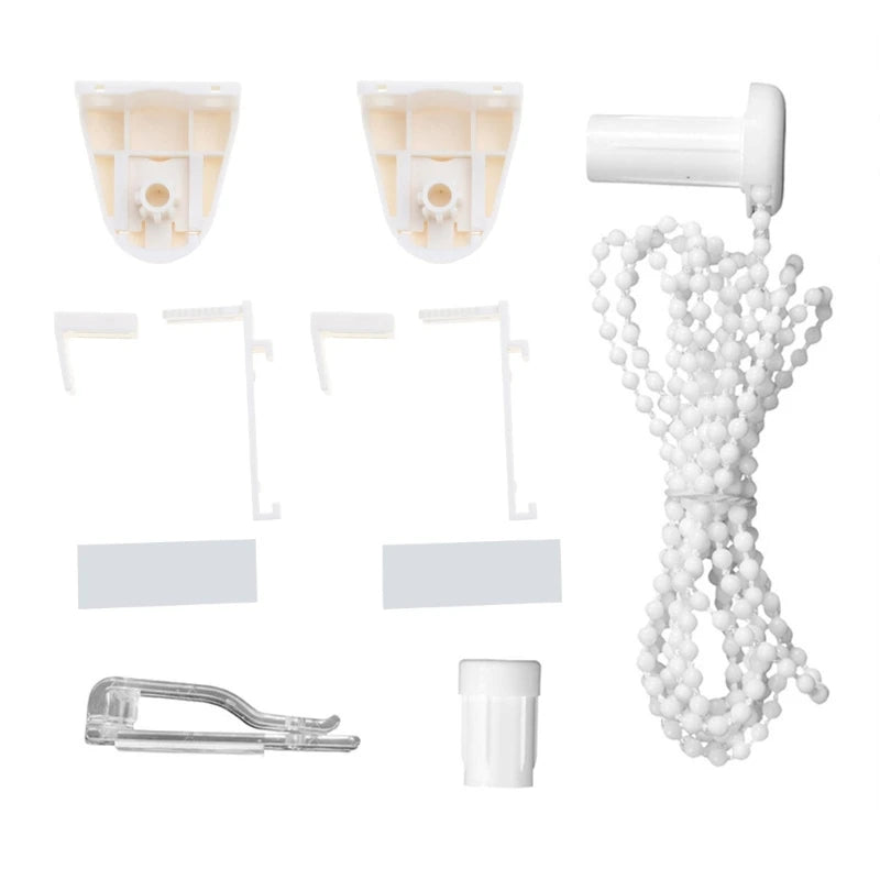 rideau enroulable moderne blanc clips tube chaîne guide rideau fixations